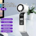 HandyBreeze™ Pro – White Portable Handheld Fan with Ice Cooling & Light