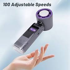 HandyBreeze™ Pro – Gray Portable Handheld Fan with Ice Cooling & Light
