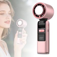 HandyBreeze™ Pro – Pink Portable Handheld Fan with Ice Cooling & Light